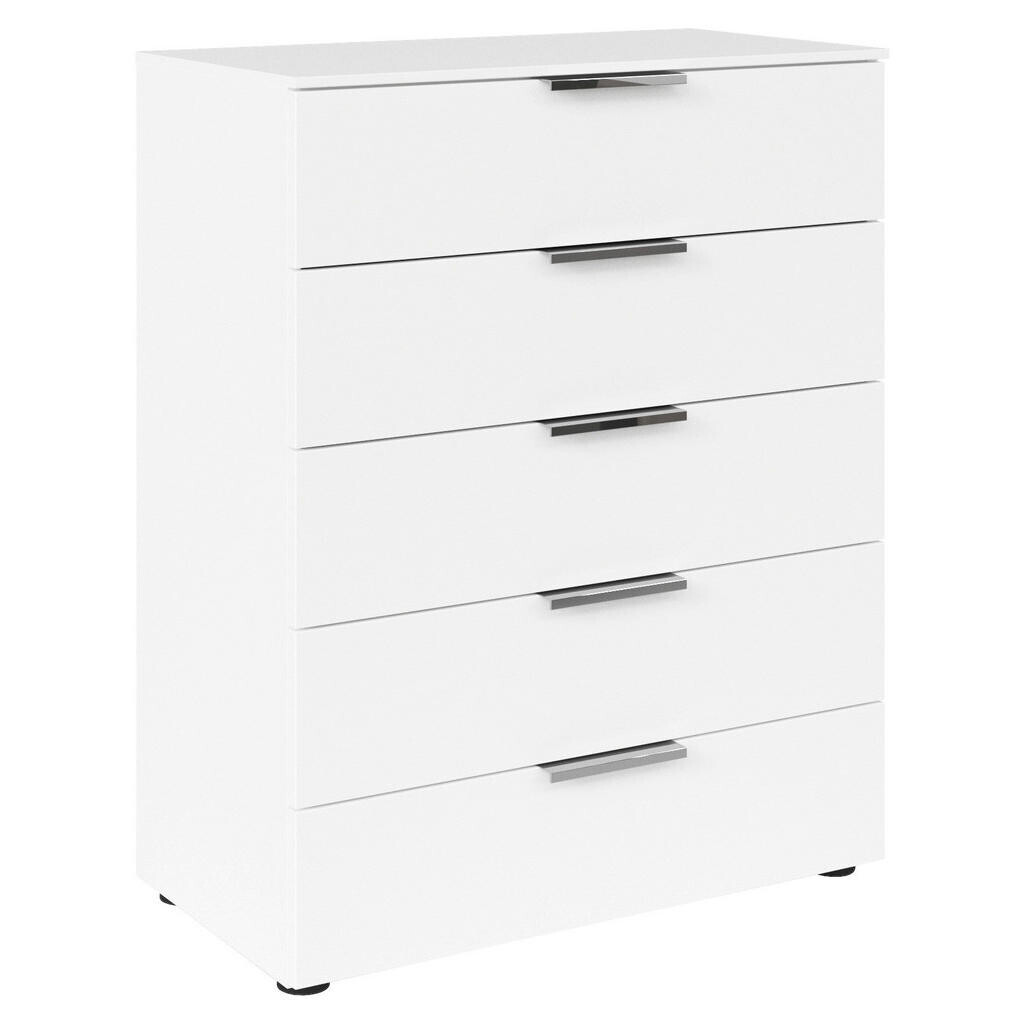 Rauch Möbel KOMODA, biela, chrómová, 80/100/42 cm