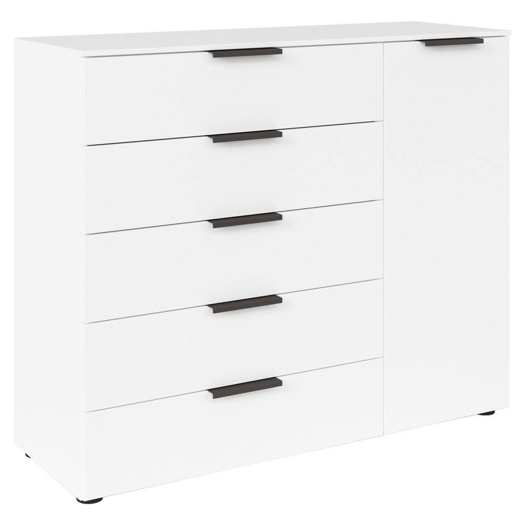 Rauch Möbel KOMODA, grafitová, biela, 120/100/42 cm