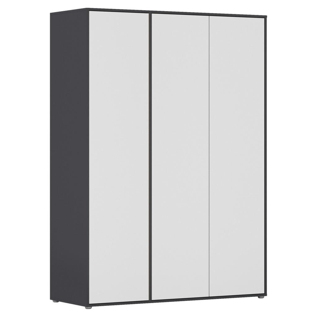 Rauch Möbel SKRIŇA S OTOČNÝMI DVERAMI, sivá, biela, 140/194/53 cm