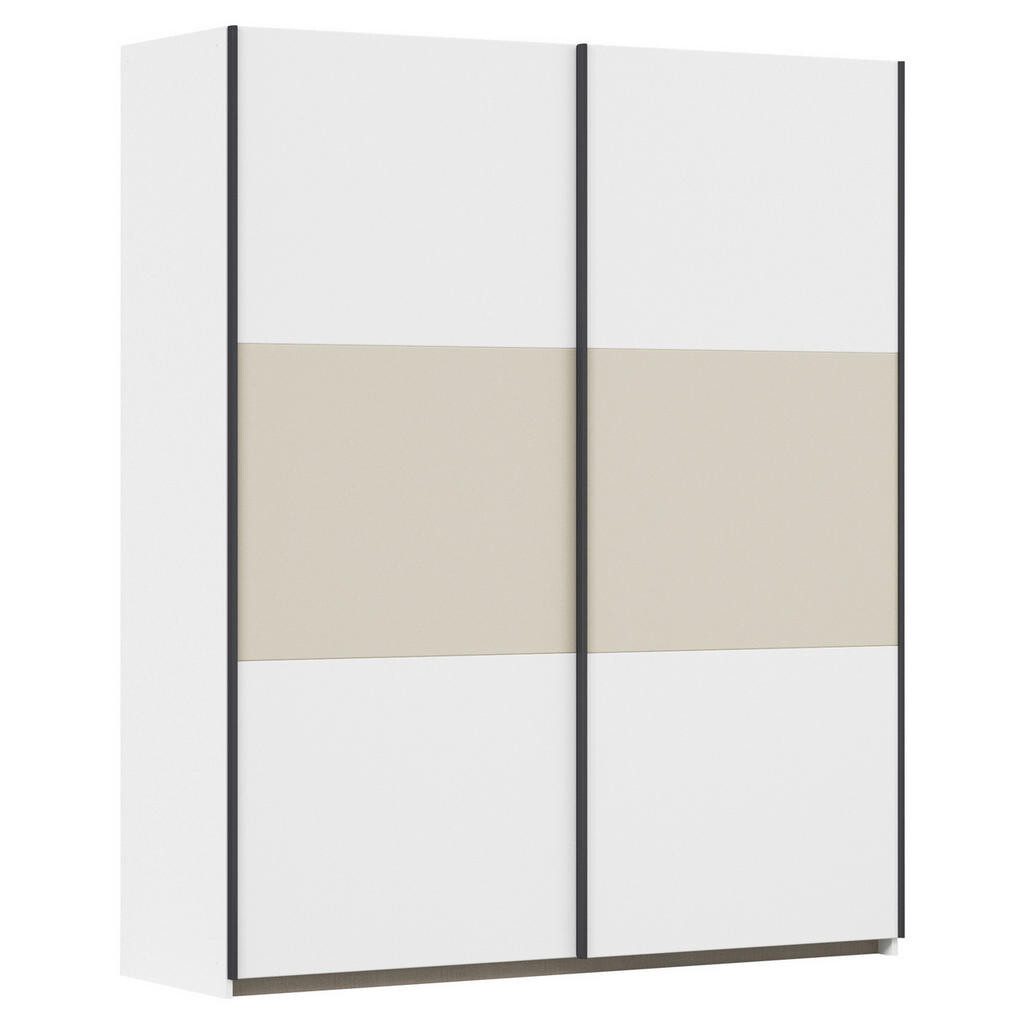 Rauch Möbel ŠAT. SKRIŇA S POSUV. DVERAMI, biela, šampanská, 175/210/59 cm