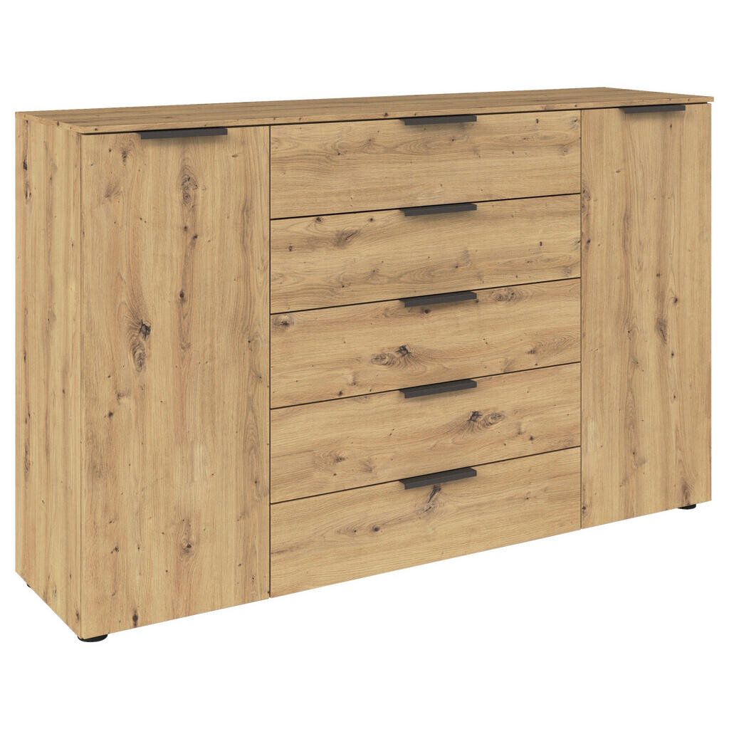 Rauch Möbel KOMODA, grafitová, dub artisan, 160/100/42 cm