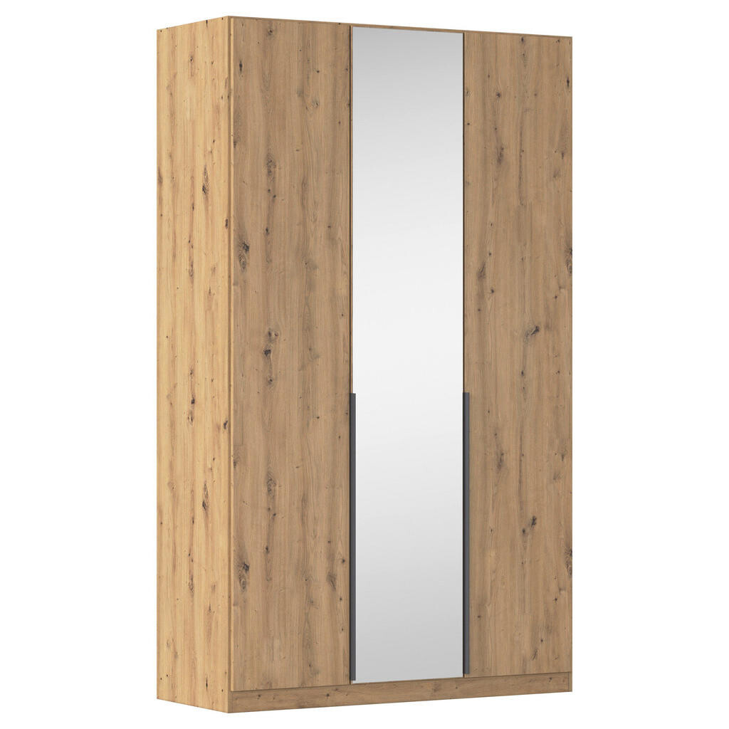 Rauch Möbel SKRIŇA S OTOČNÝMI DVERAMI, strieborná, tmavosivá, dub artisan, 136/229/54 cm