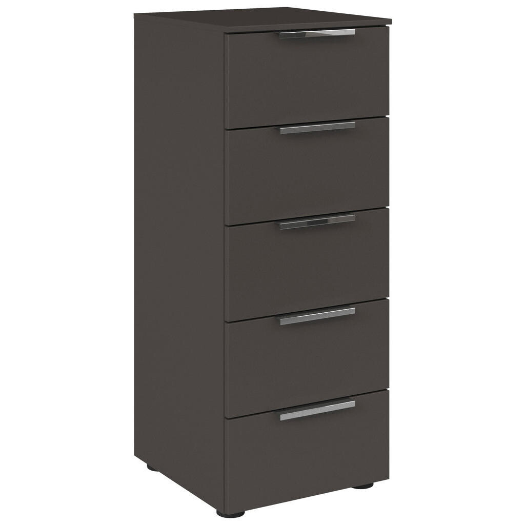 Rauch Möbel KOMODA, grafitová, chrómová, 40/100/42 cm