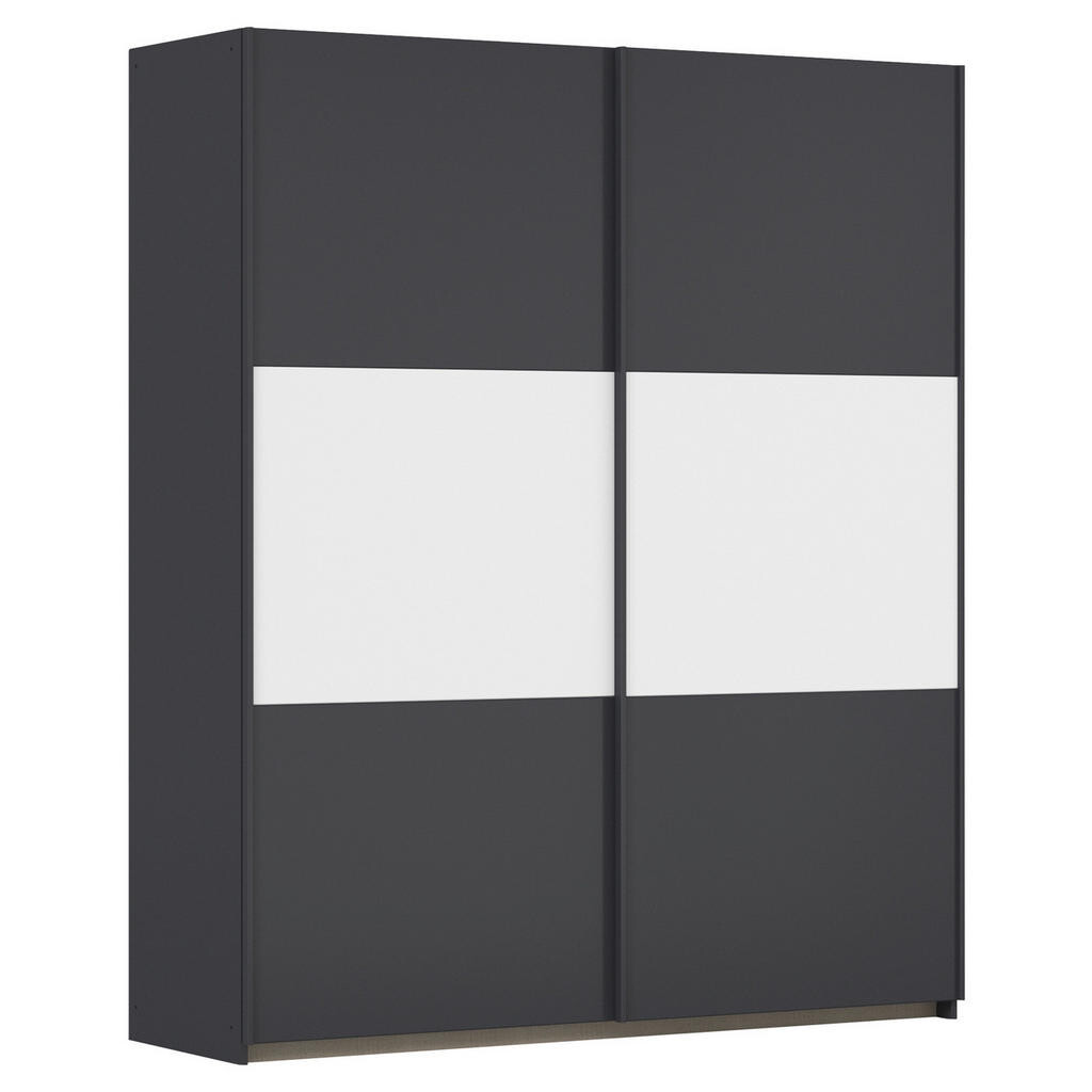 Rauch Möbel ŠAT. SKRIŇA S POSUV. DVERAMI, sivá, biela, hliníková, 175/210/59 cm