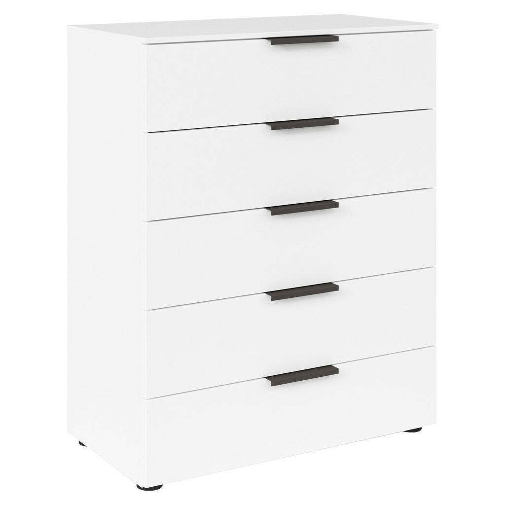 Rauch Möbel KOMODA, grafitová, biela, 80/100/42 cm