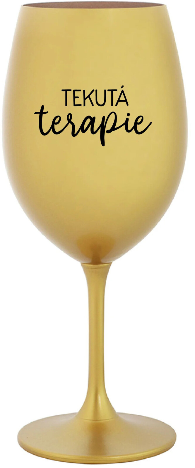 LIQUID THERAPY - zlatý pohár na víno 350 ml