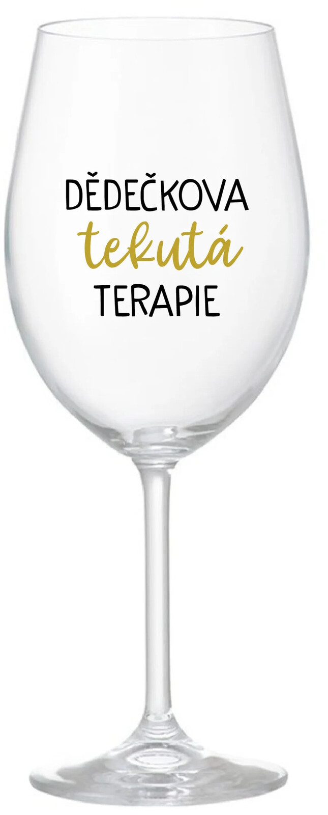 GIRL'S FLUID THERAPY - číry pohár na víno 350 ml