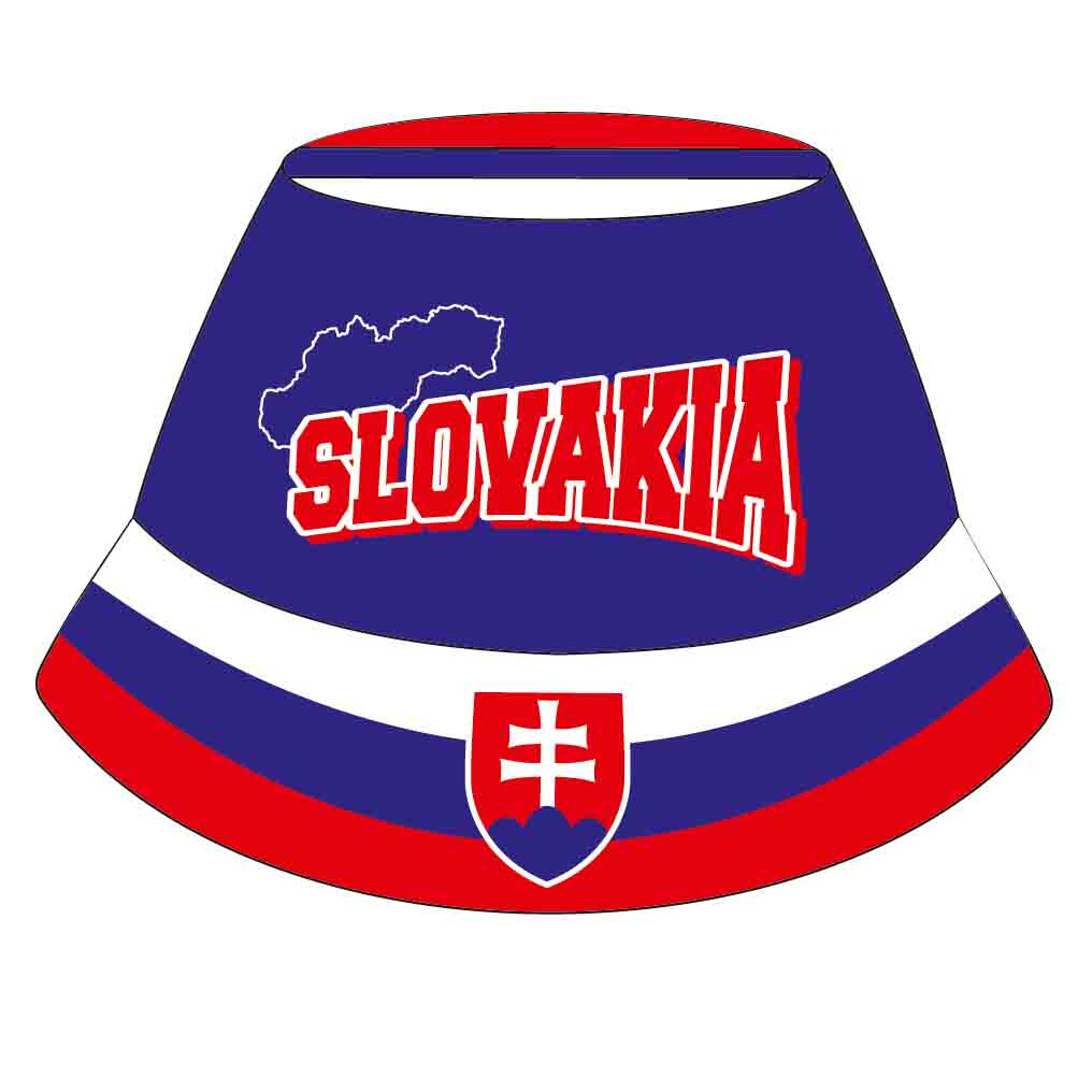 Klobúk jednoduchý Slovensko Slovakia mapou - farebný
