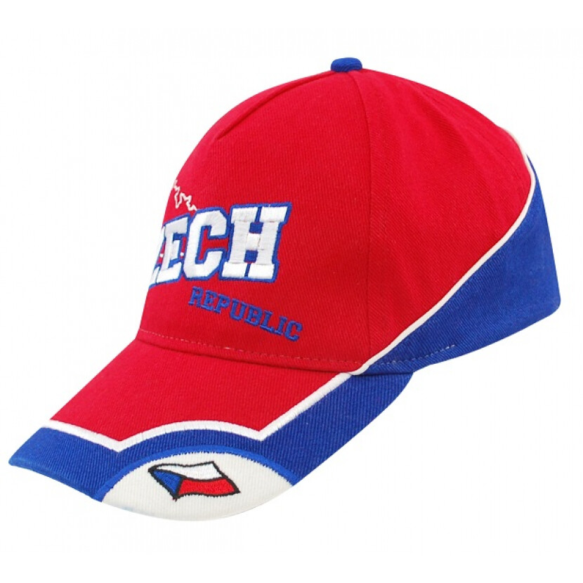 Šiltovka Česká republika Slovakia s mapou - červená-modrá