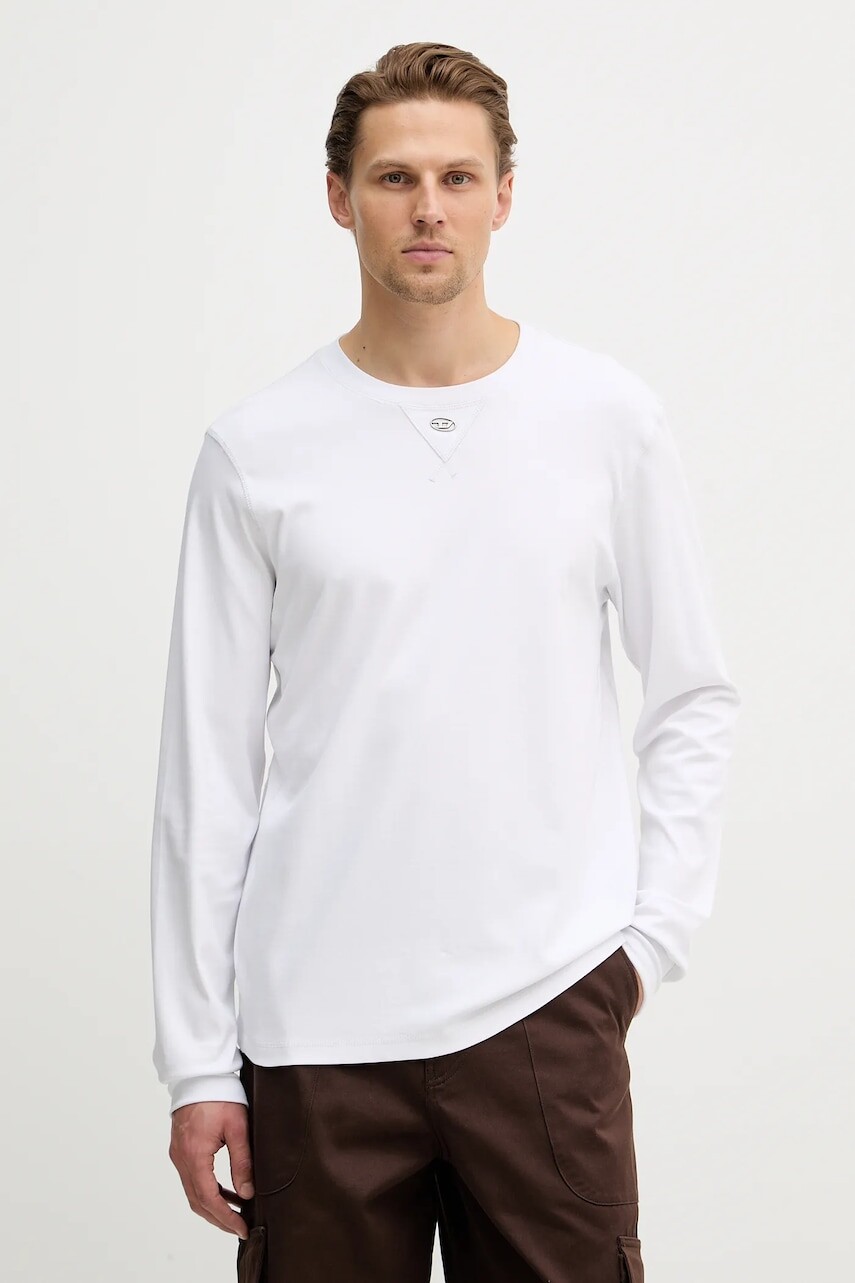 Bavlnené tričko s dlhým rukávom Diesel T-MADJUST-LS-TR
