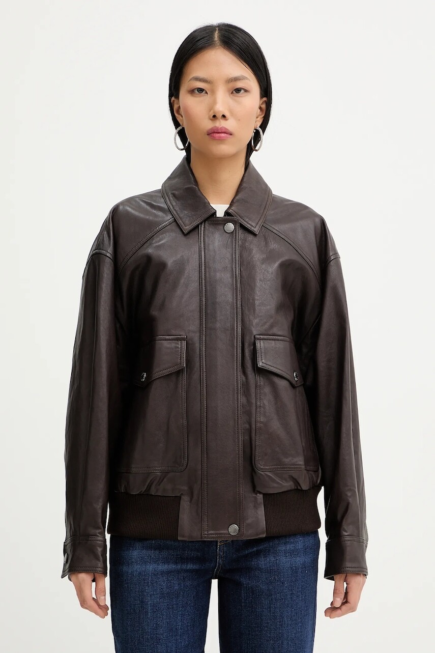 Kožená bunda Weekend Max Mara GIGANTE