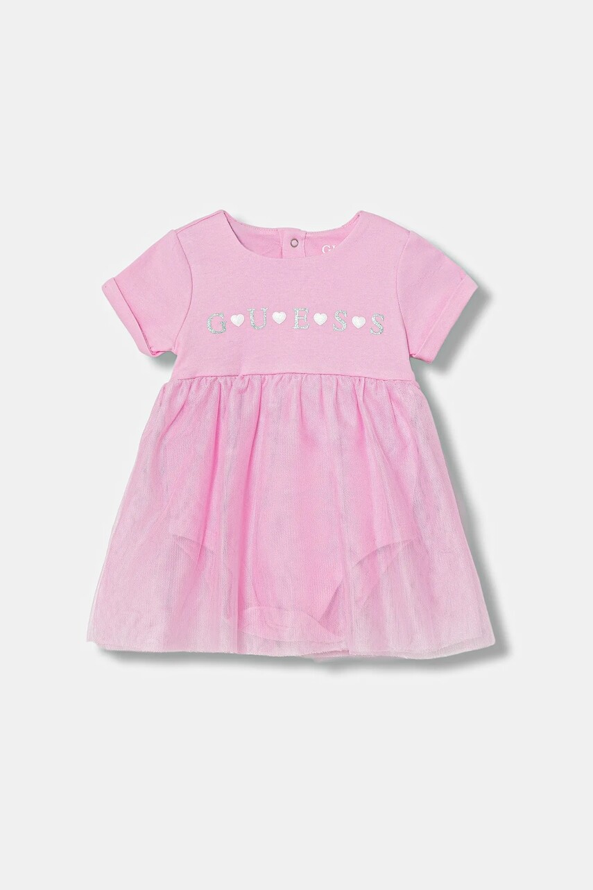 Detské bavlnené šaty Guess