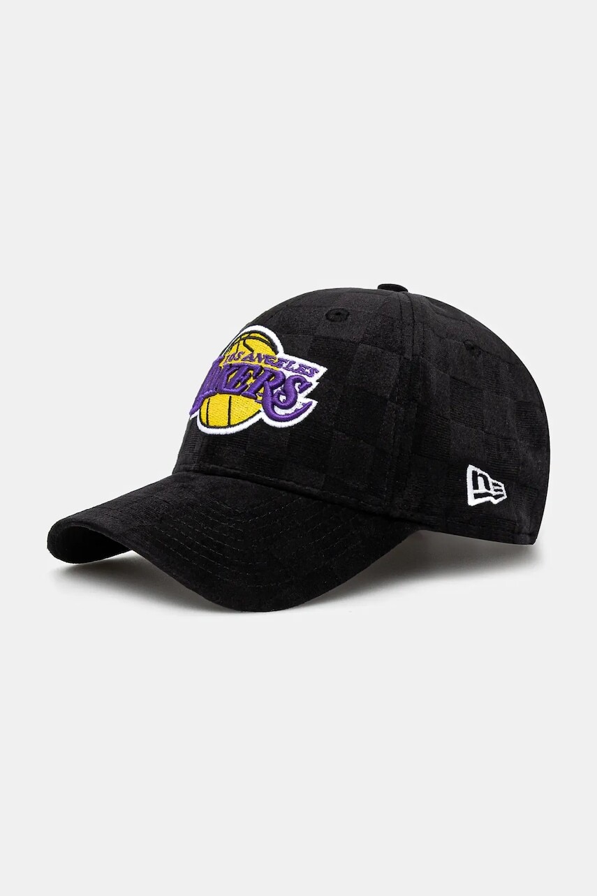 Velúrová bejzbalová čiapka New Era Tonal Check 940 Lakers