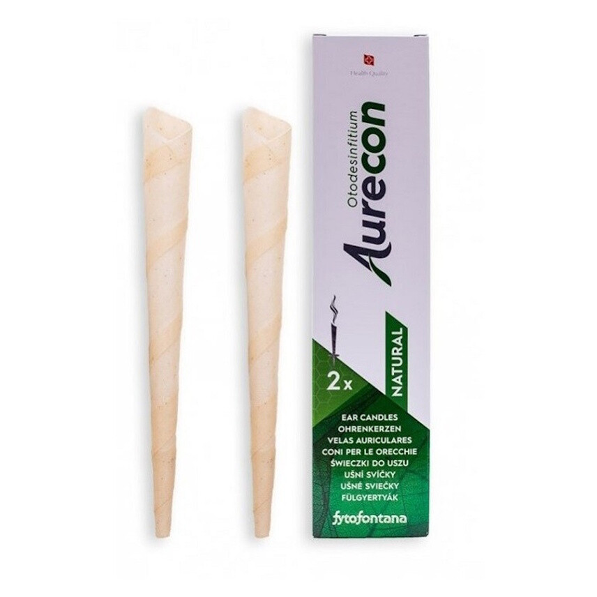 AURECON Ušné sviečky Natural 2 kusy, poškodený obal