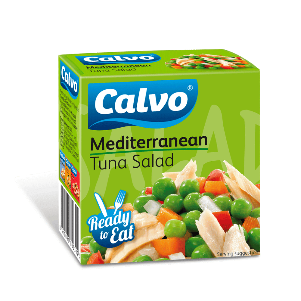 CALVO Stredomorský šalát s tuniakom 150 g, poškodený obal