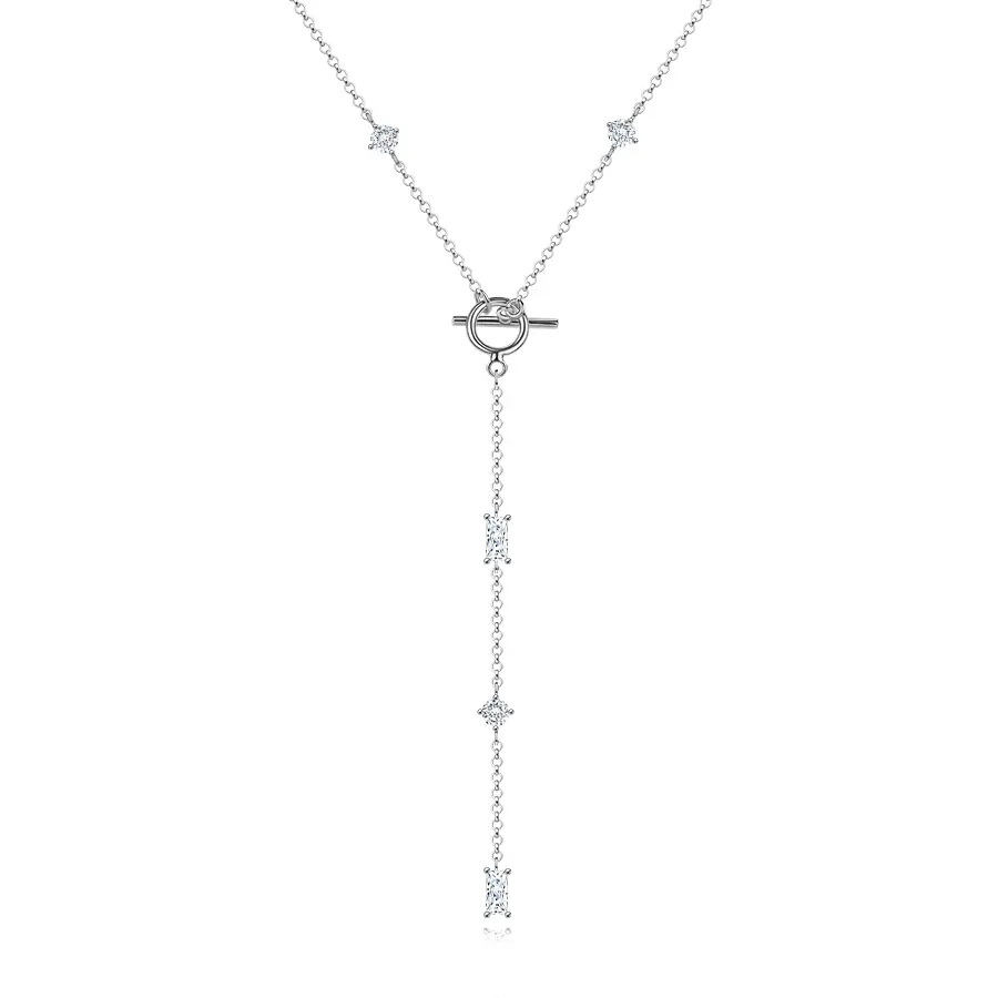 Náhrdelník strieborný 925 so zirkónmi a americkým zapínaním