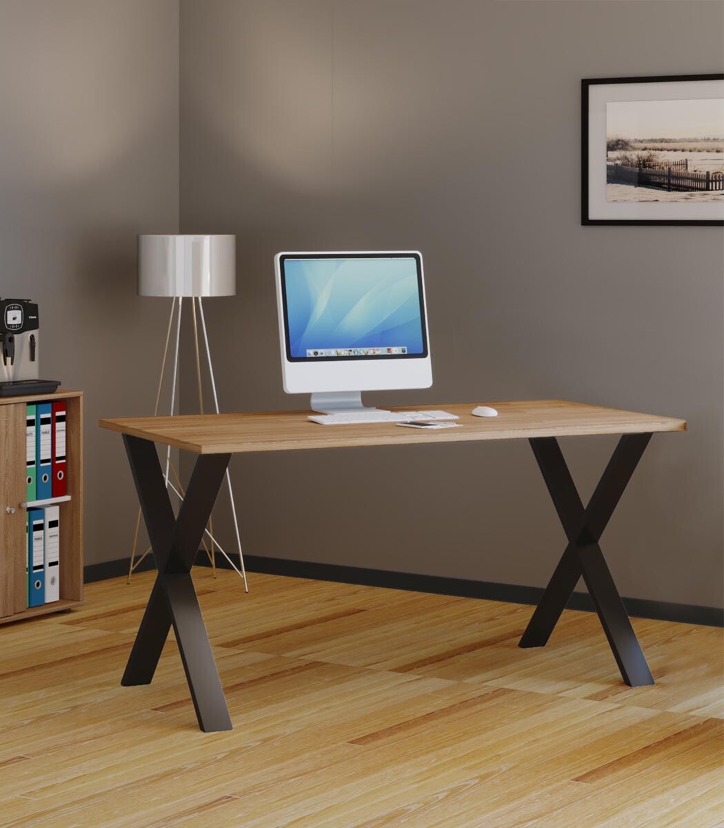 Stôl Lona 160x80 X-nohy, dub sonoma