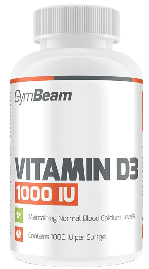 GYMBEAM Vitamín D3 1000 IU fudge brownie 60 kapsúl