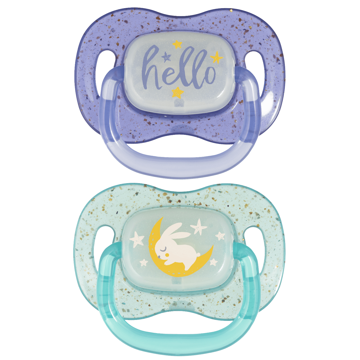 CANPOL BABIES Cumlík svietiaci silikónový symetrický NIGHTGLOW 0-6m chlapec 2 ks