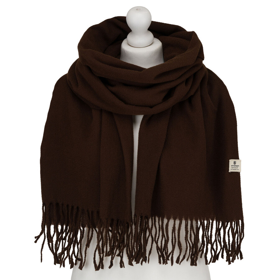 Dámsky hnedý šál so strapcami
