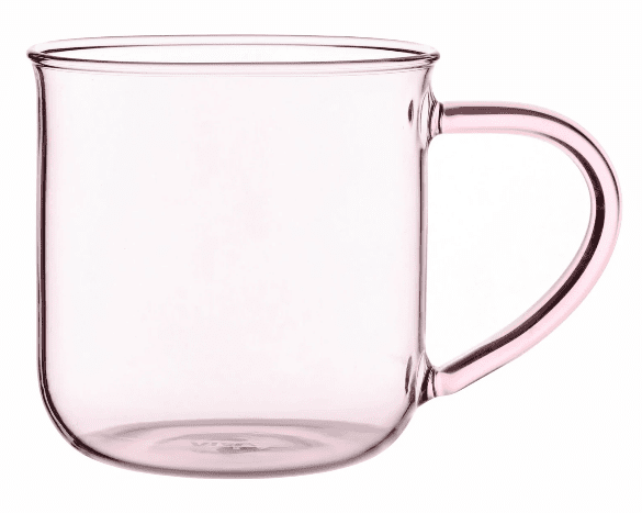 Pohár na čaj EVA MINIMA 400 ml, ružová, sklo, Viva Scandinavia