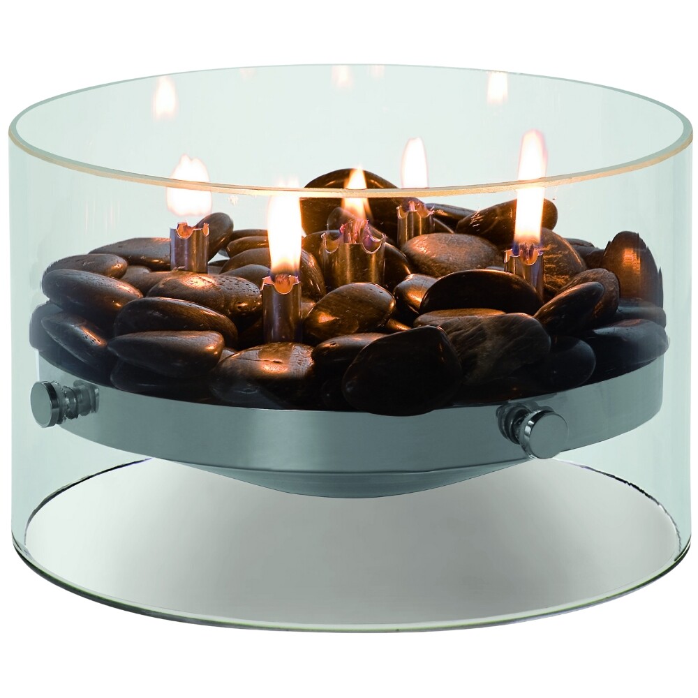 Olejová lampa FIRE 23 cm, strieborná, Philippi