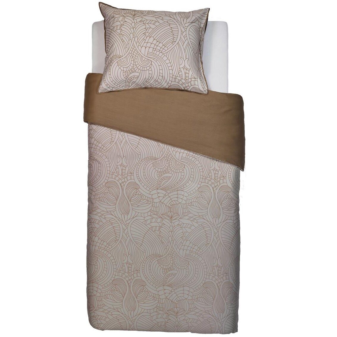 Posteľná bielizeň pre jedno lôžko DODO PAVONE 140 x 200 cm, šedá, bavlnený satén, Moooi