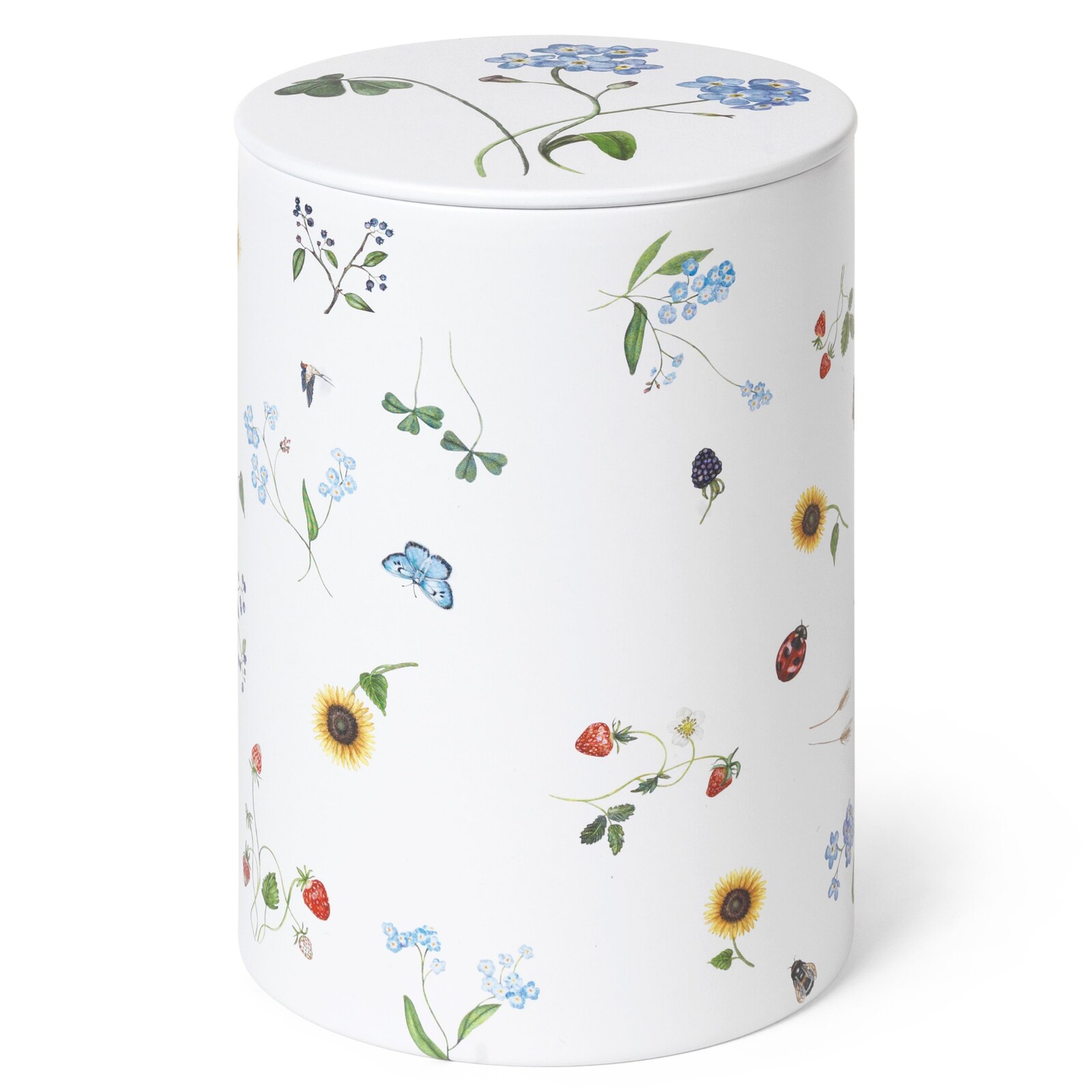 Dóza na potraviny HAMMERSHOI SUMMER - SYMPHONY 14 cm, biela, kov, Kähler