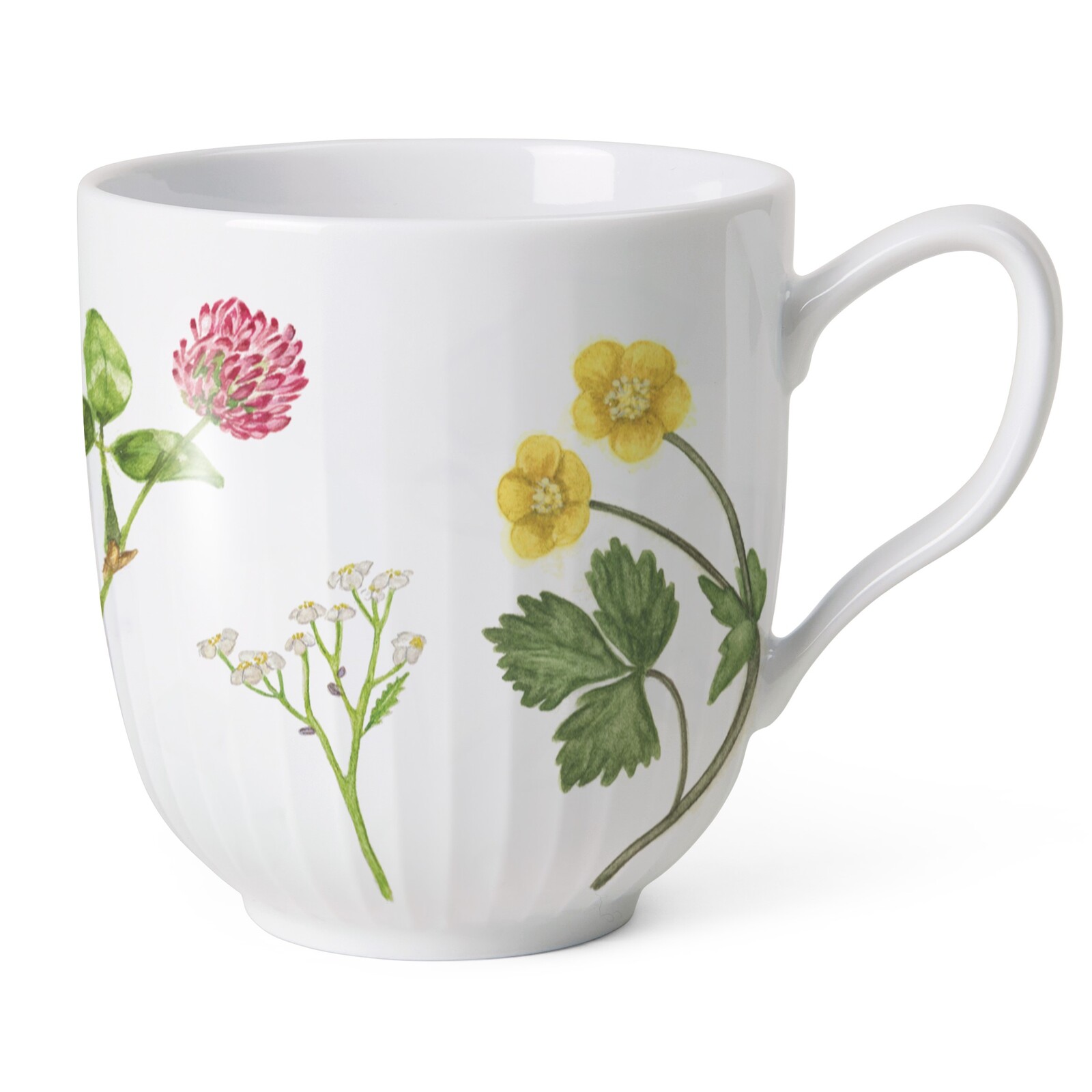Hrnček HAMMERSHOI SUMMER - WILD FLOWERS 330 ml, biela, porcelán, Kähler