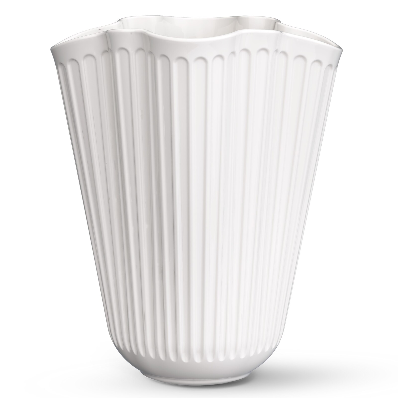 Váza HAMMERSHOI UNFOLD 20 cm, biela, kamenina, Kähler