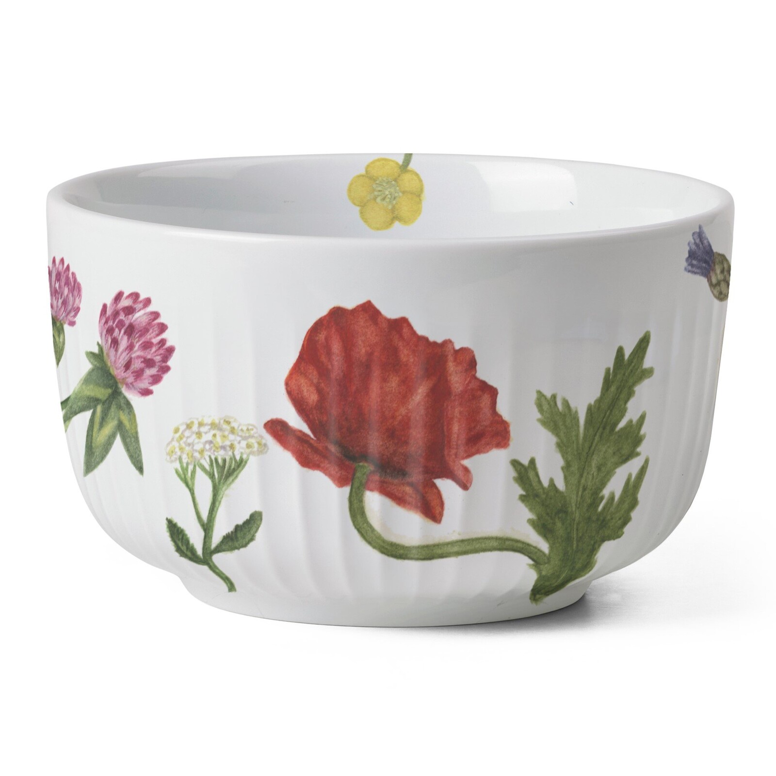 Servírovacia miska HAMMERSHOI SUMMER - WILD FLOWERS 12 cm, biela, porcelán, Kähler