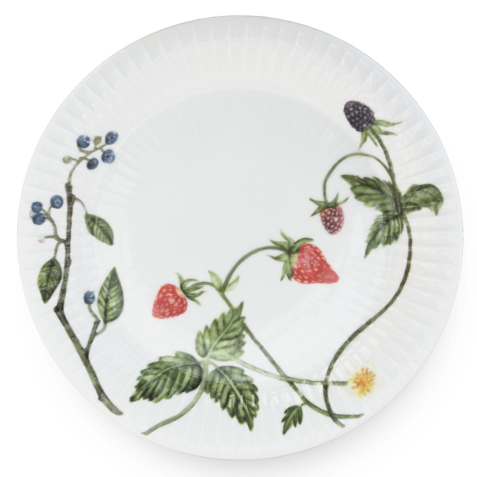Dezertný tanier HAMMERSHOI SUMMER - SUMMER BERRIES 22 cm, biela, porcelán, Kähler