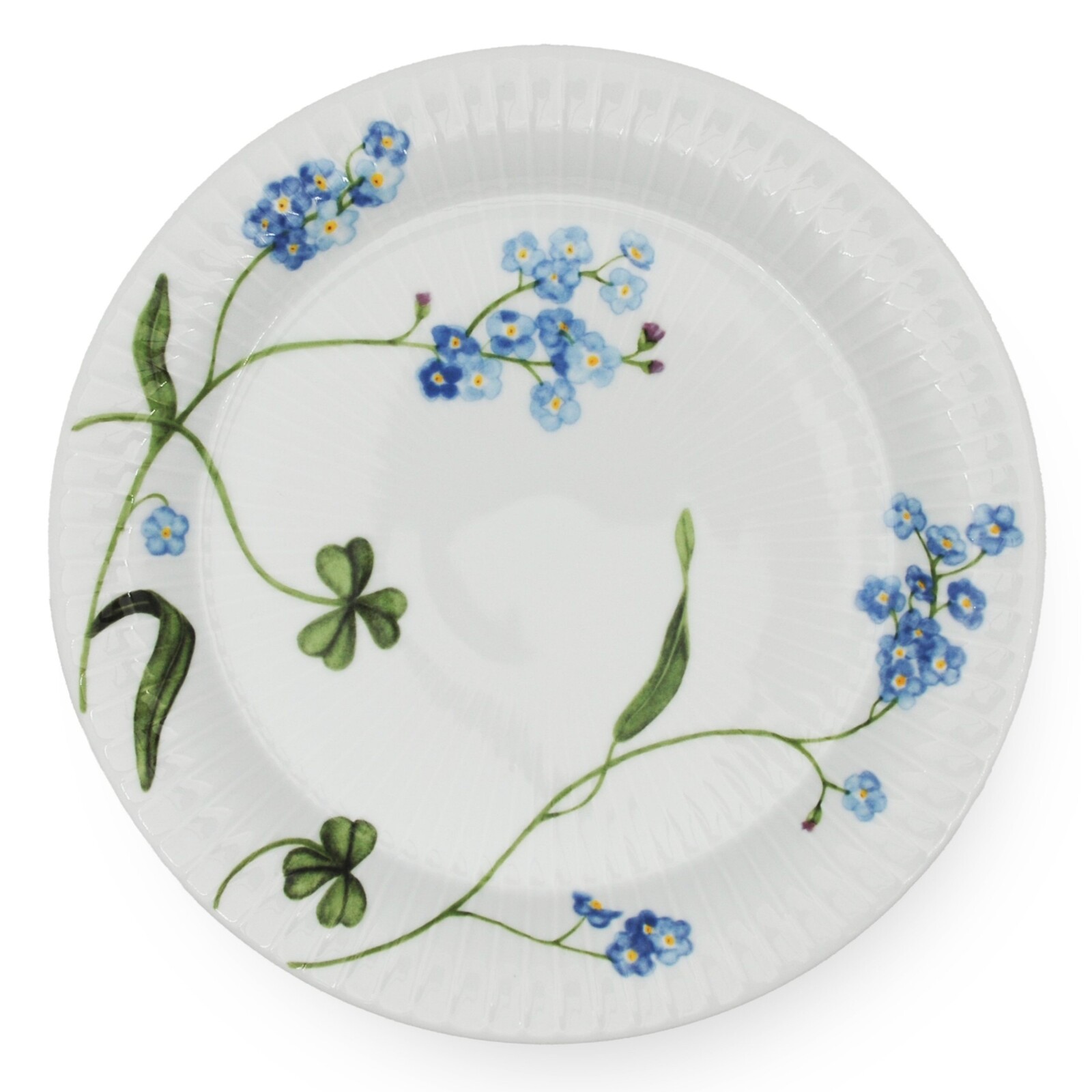 Dezertný tanier HAMMERSHOI SUMMER - FORGET ME NOT 22 cm, biela, porcelán, Kähler