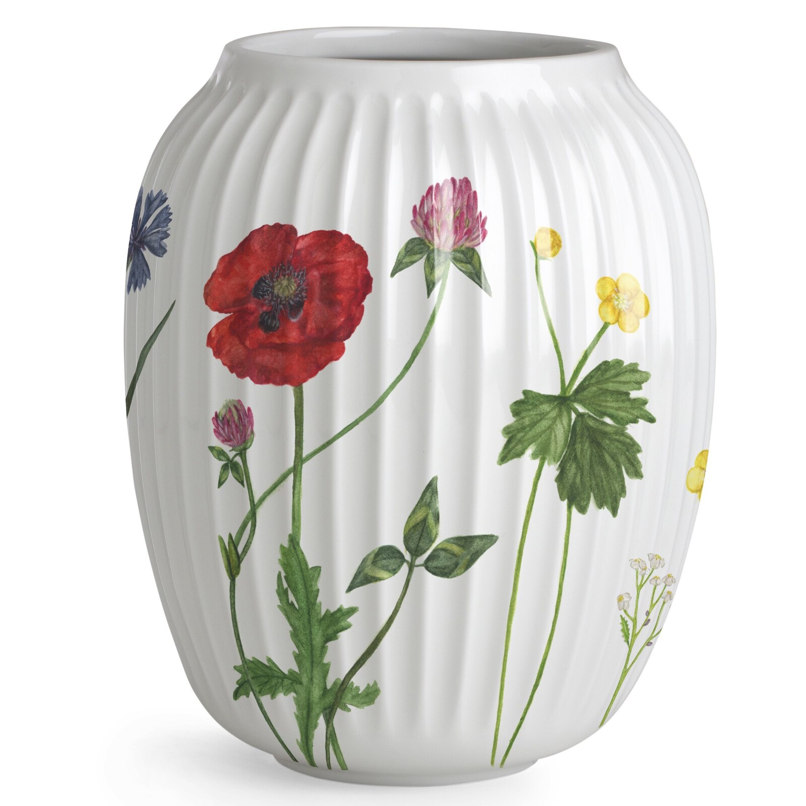 Váza HAMMERSHOI SUMMER - WILD FLOWERS 21 cm, biela, porcelán, Kähler