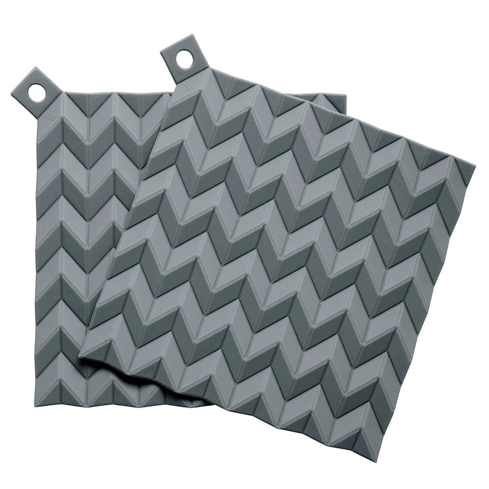 Chňapky na hrniec HOLD-ON 19 cm, sada 2 ks, šedá, silikón, RIG-TIG