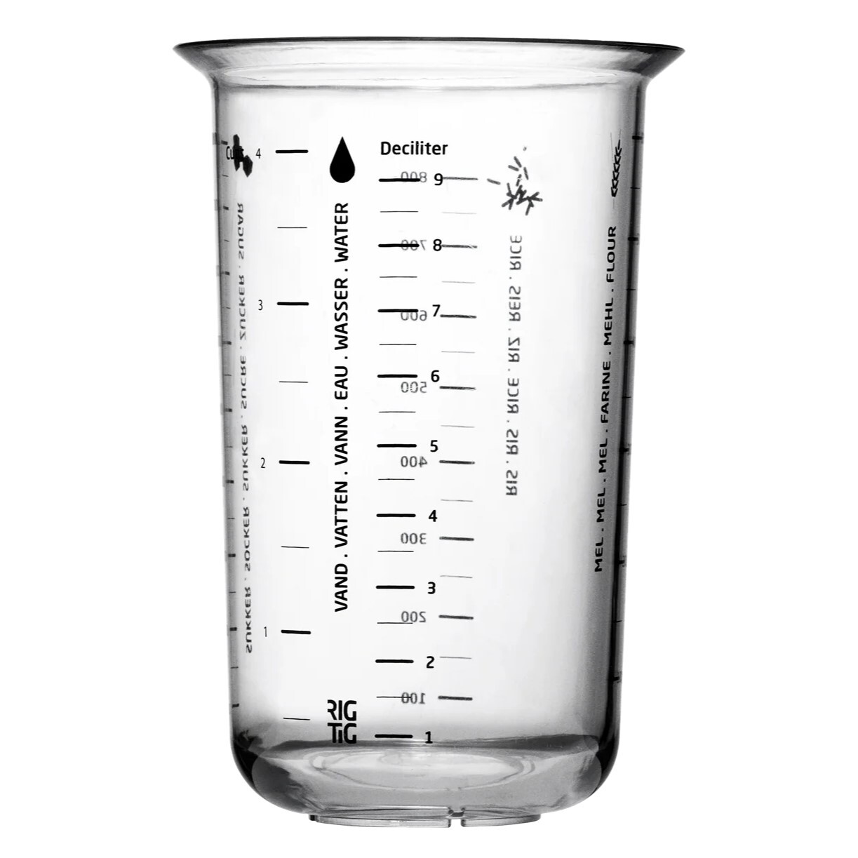 Kuchynská odmerka MIX-IT 1 l, jasné, plast, RIG-TIG