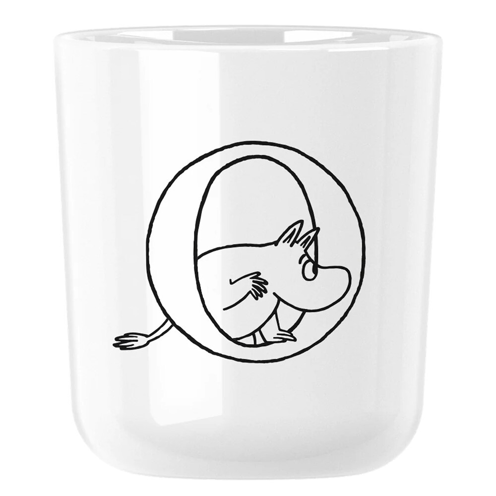 Plastový pohár MOOMIN ABC 200 ml, písmeno O, biela, RIG-TIG