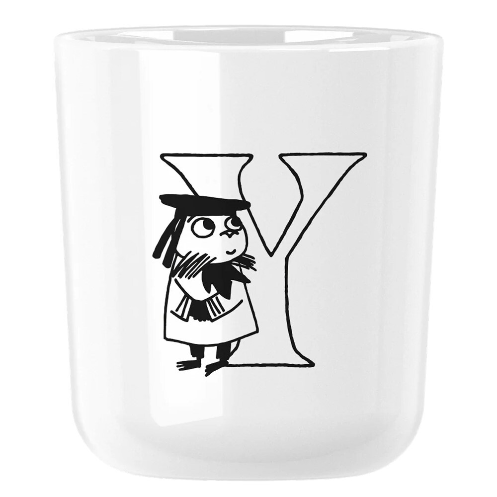 Plastový pohár MOOMIN ABC 200 ml, písmeno Y, biela, RIG-TIG