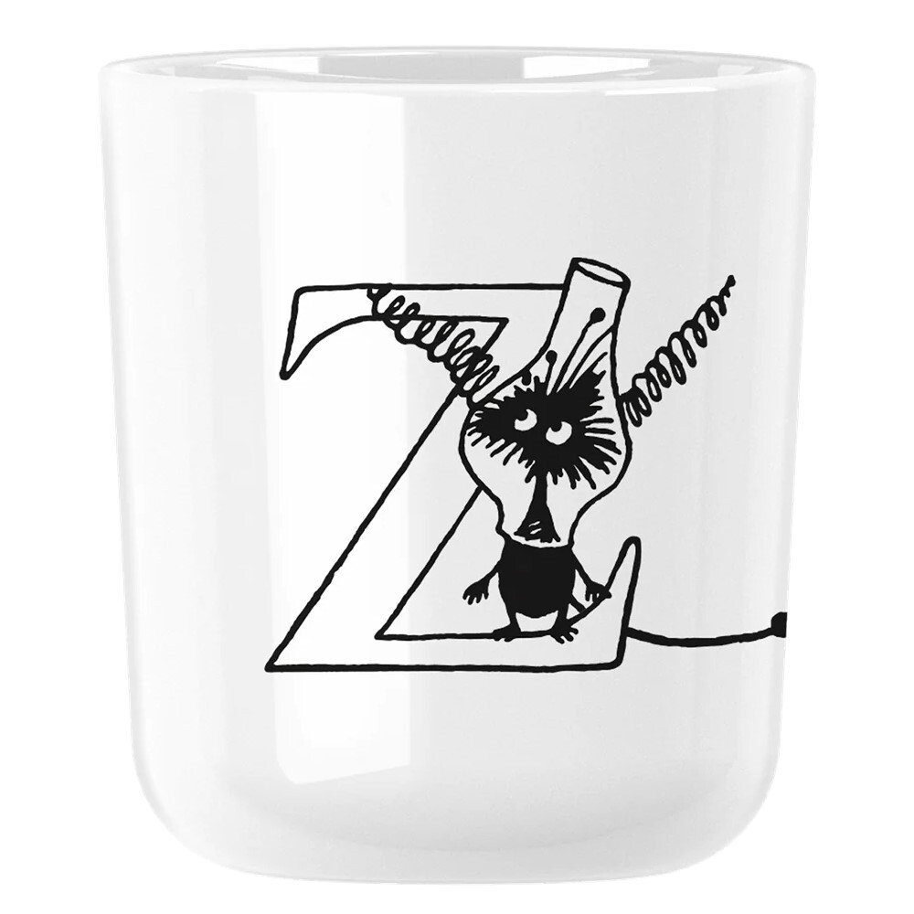 Plastový pohár MOOMIN ABC 200 ml, písmeno Z, biela, RIG-TIG