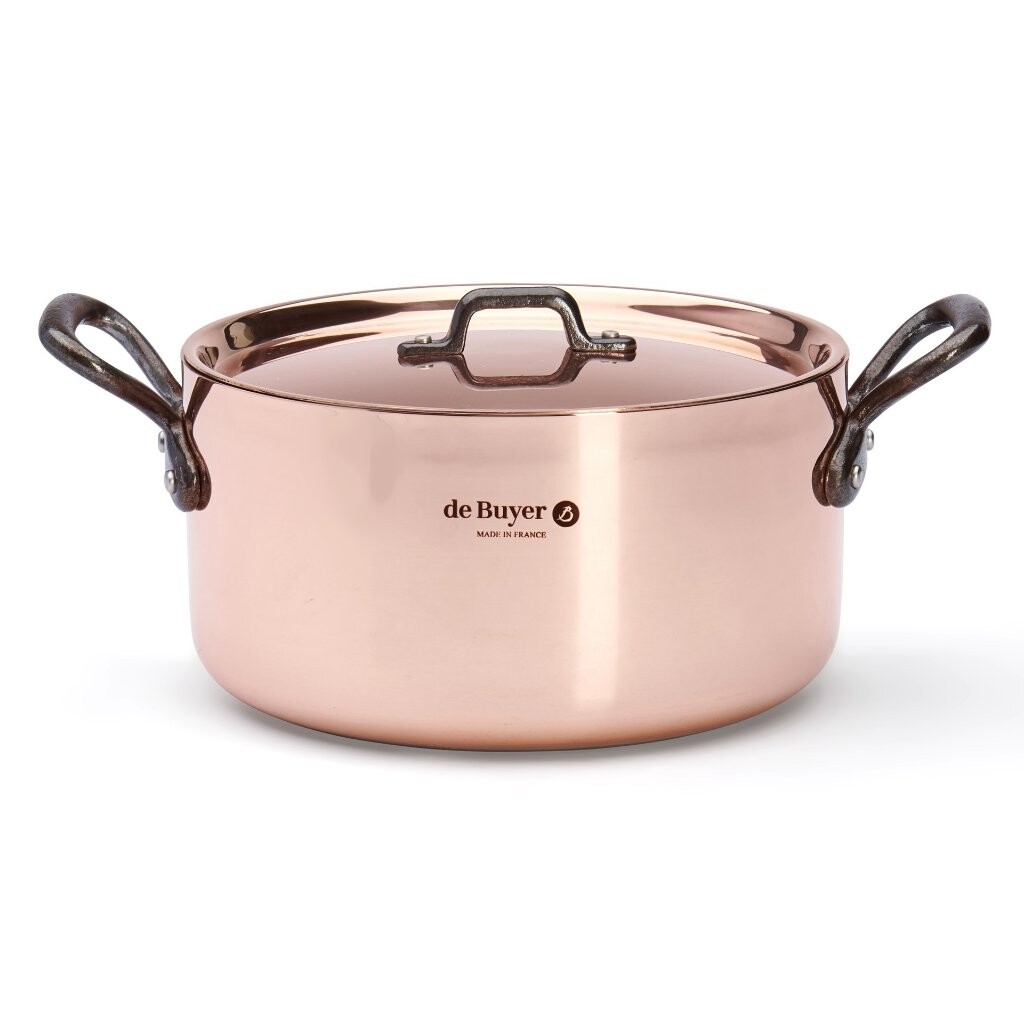 Hrniec PRIMA MATERA 16 cm, s pokrievkou, meď, de Buyer