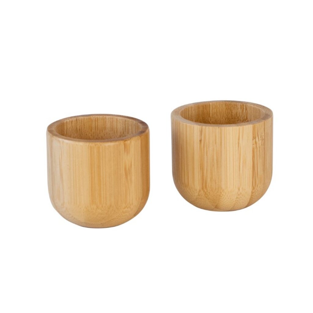 Kalíšok na vajíčka NBA206 5 cm, sada 2 ks, hnedá, bambus, Pebbly