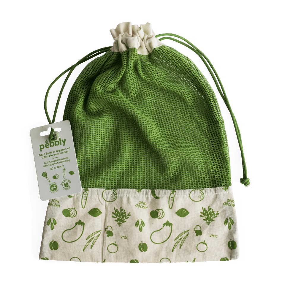 Vrecko na opakované použitie NBA178 30 x 40 cm, bavlna, Pebbly