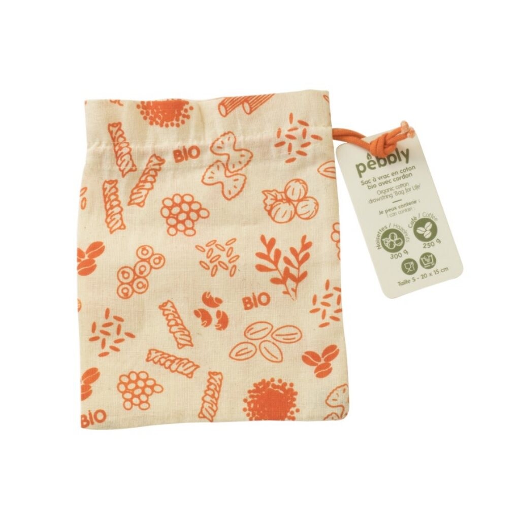 Vrecko na opakované použitie NBA154 15 x 20 cm, bavlna, Pebbly