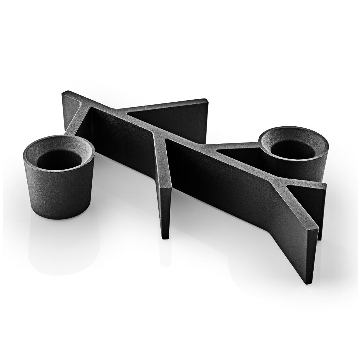 Svícen na kónickou svíčku TWIG 18 x 12 cm, čierna, hliník, Eva Solo