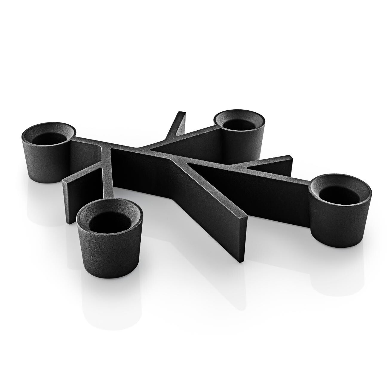 Svícen na kónickou svíčku TWIG 23 x 18 cm, čierna, hliník, Eva Solo