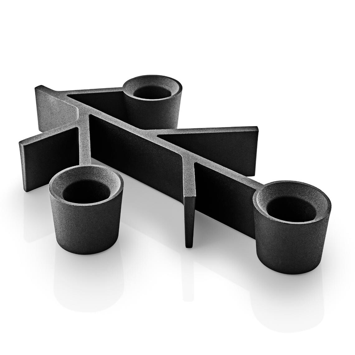 Svícen na kónickou svíčku TWIG 20 x 14 cm, čierna, hliník, Eva Solo