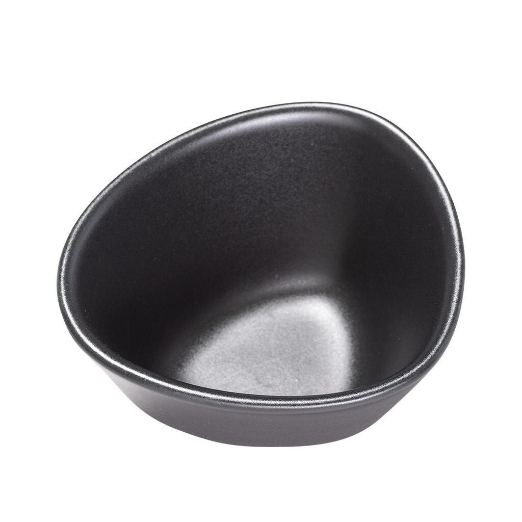 Jedálenská miska CURVE 11 cm, čierna, kamenina, LIND DNA