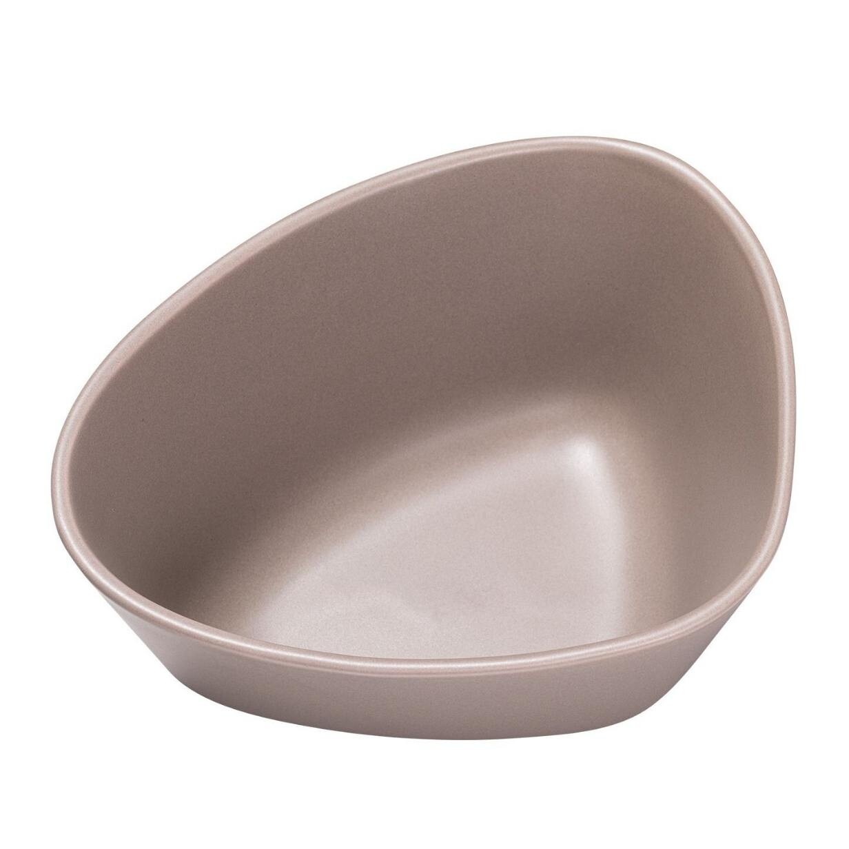 Servírovacia miska CURVE 22 cm, teplá šedá, kamenina, LIND DNA