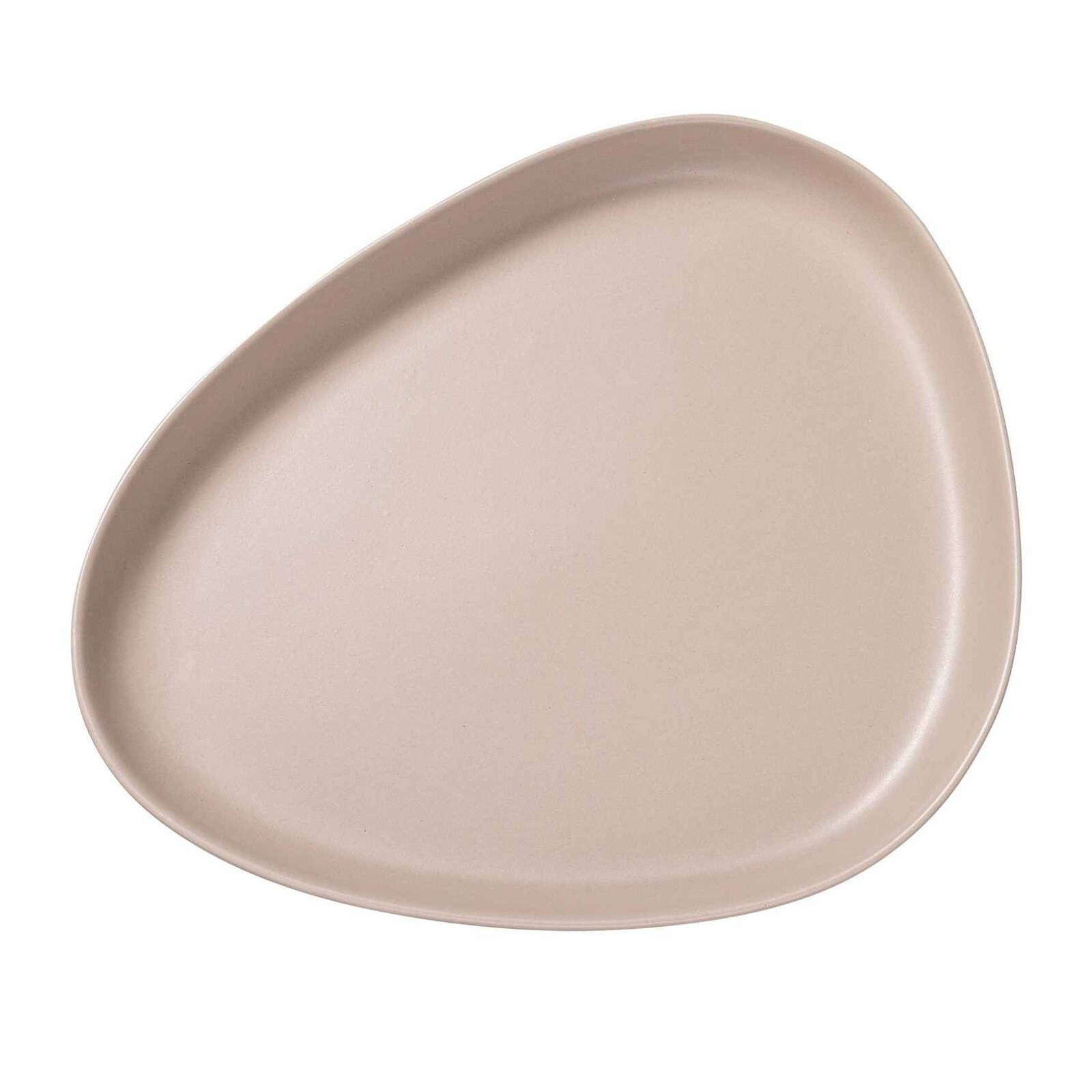 Servírovací tanier CURVE 35 cm, piesková, kamenina, LIND DNA