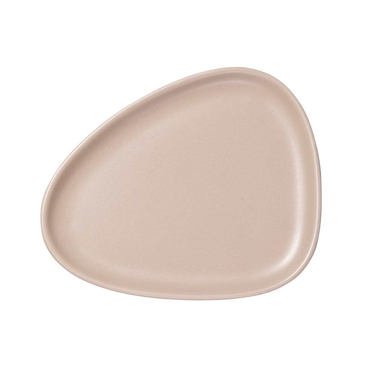 Tanier raňajkový CURVE 22 cm, piesková, kamenina, LIND DNA